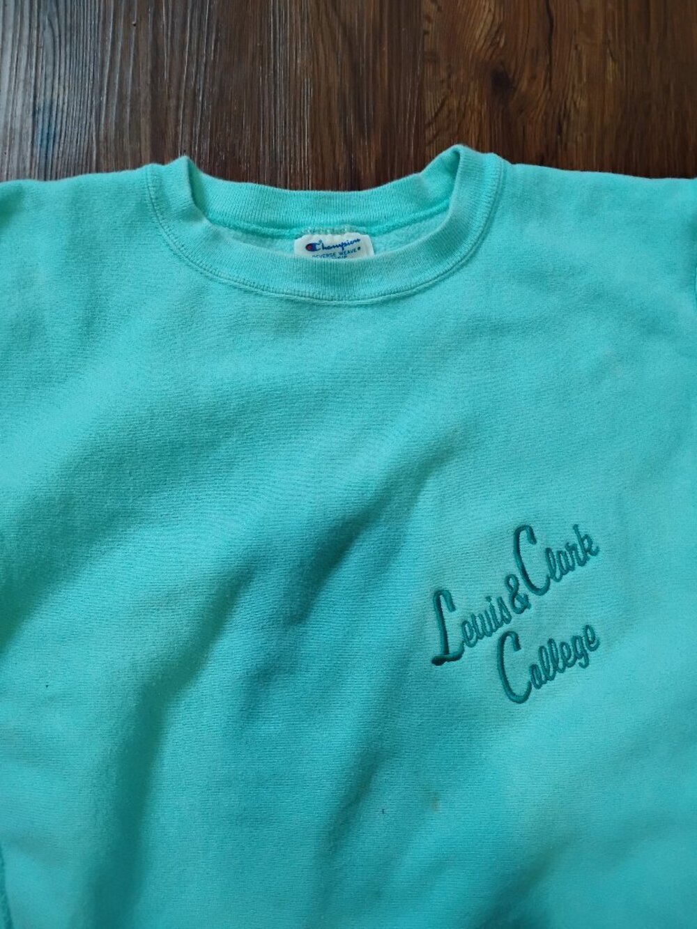 Vintage Champion Reverse Weave Lewis & Clark College Crewneck Sweatshirt
